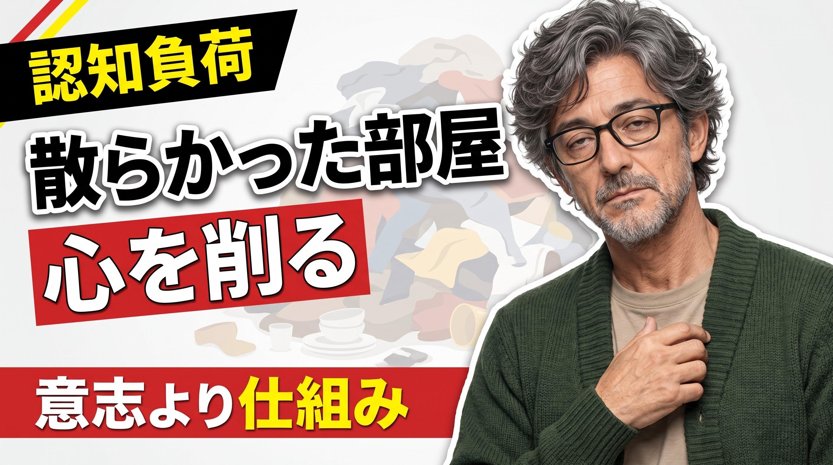 散らかった机と整理された机を比較した室内の様子